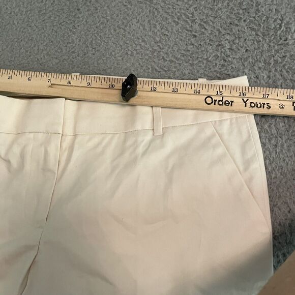J Crew Women Size 8 Cafe Capri Pants Tapered High Rise Zip Fly Natural Cream NWT - Picture 7 of 9